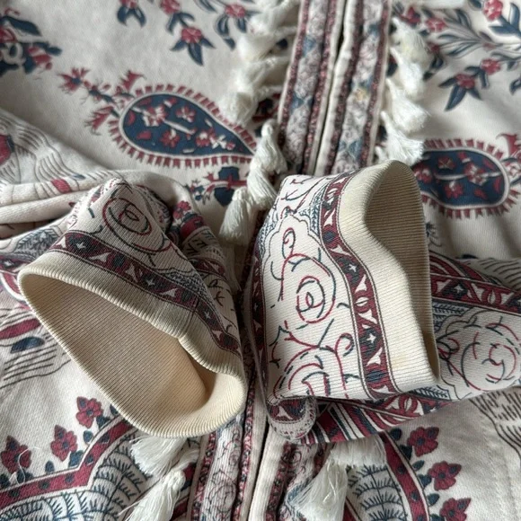 Lucky Brand Lucky Lotus zippered cotton hoodie size M - Picture 9 of 10